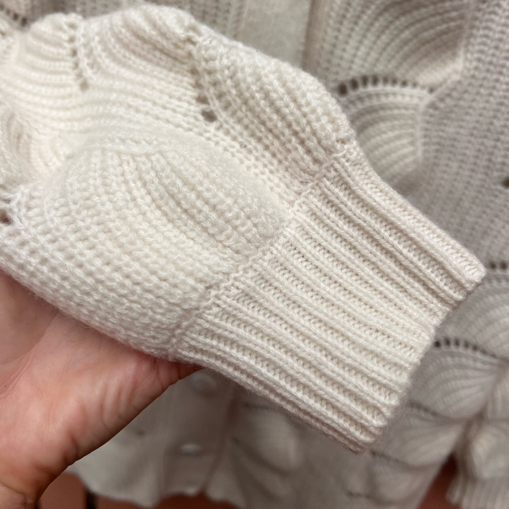 Elie Tahari Cream Cashmere Cardigan - Picture 6 of 11